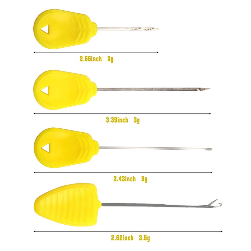 Shaddock Fishing Fishing Carp Hair Boilie Rigs Kit â€“ 45pcs Curved Barbed Carp Hook Braided Line Bait Stopper Needle Tool Scent Corn - Image 3
